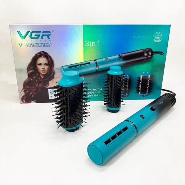 Фен-стайлер VGR V-489 GREEN 1300 Вт зеленый Киев - изображение 1