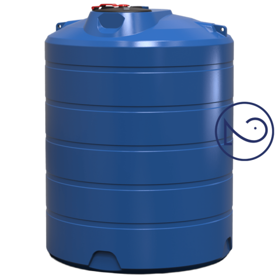Емкость 3000 л две горловины вертикальный синий Київ