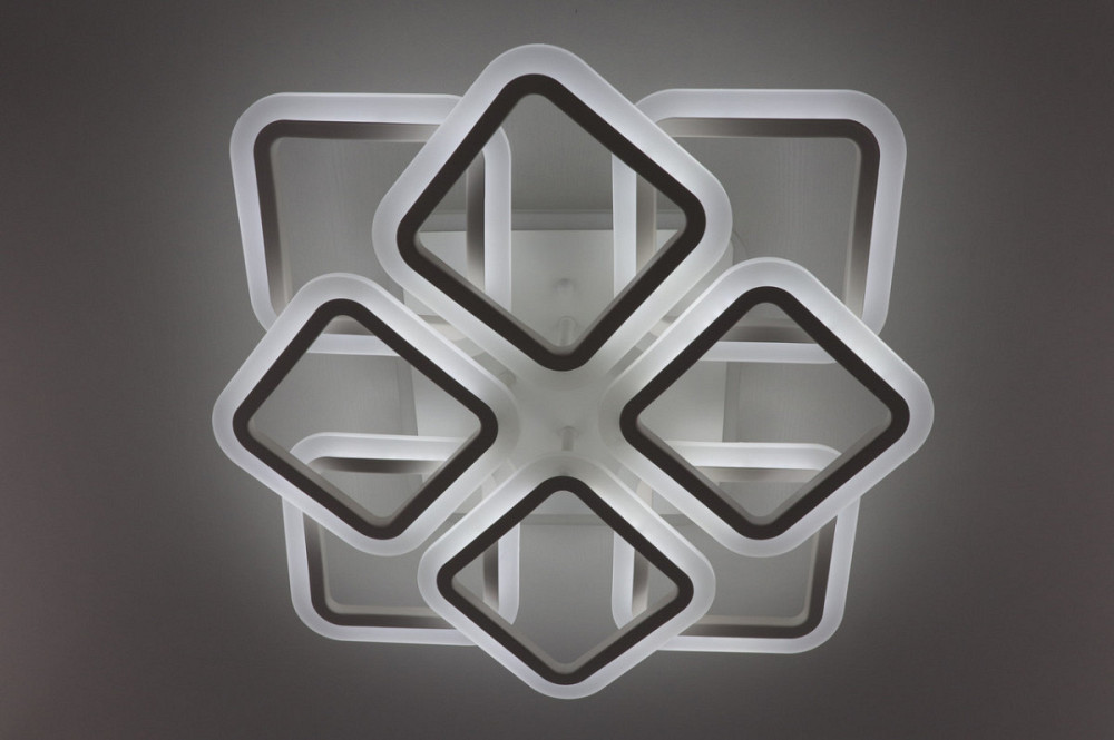 Люстра стельова LED з пультом A2400/4+4S-RGB-wh Білий 11х50х50 см. Київ - зображення 1