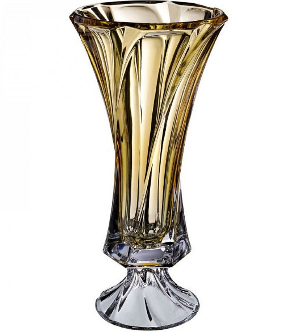 Ваза Bohemia Mozart Amber 8KG70/72S70/400/H 40 см золота Київ - зображення 1