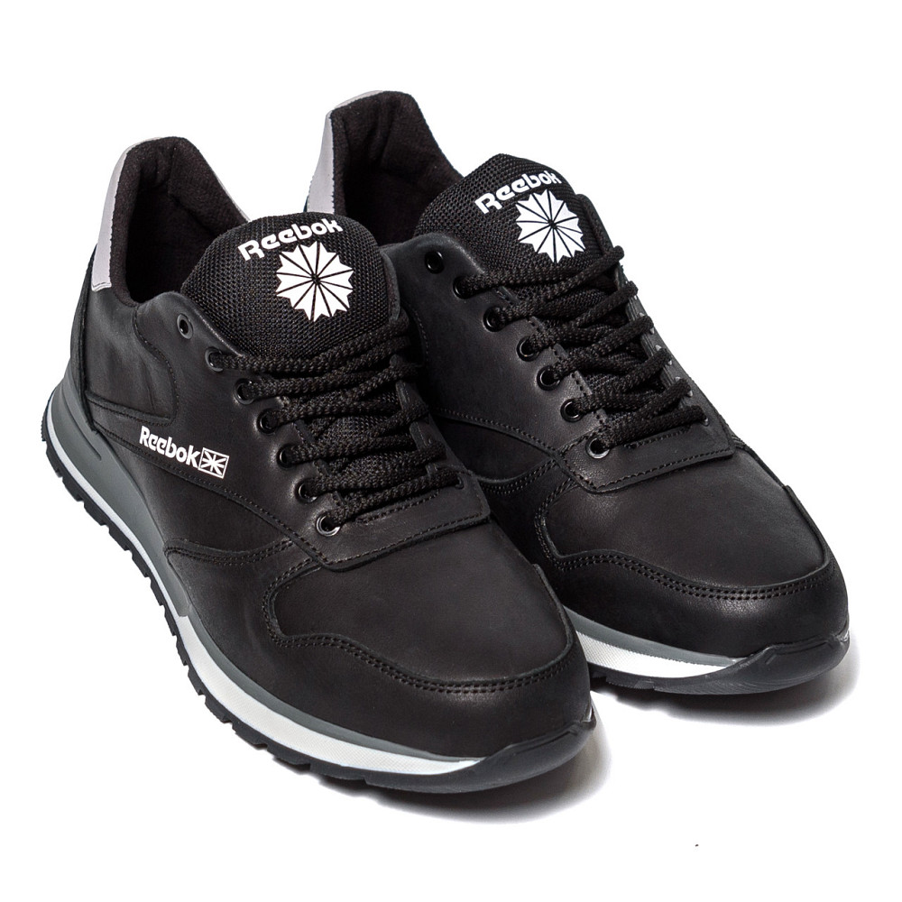 Мужские кожаные кроссовки  Rbk Classic Leather  Black Київ - зображення 5