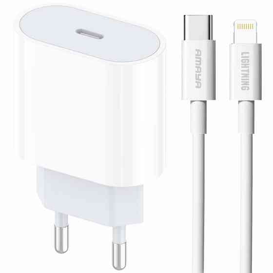 СЗУ Amaya E68S PD20W (1USB-C) + кабель Type-C to Lightning Херсон