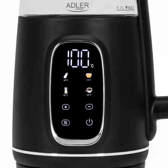 Электрочайник Adler AD 1305 black silver 1.7 л черный с серебристым Київ