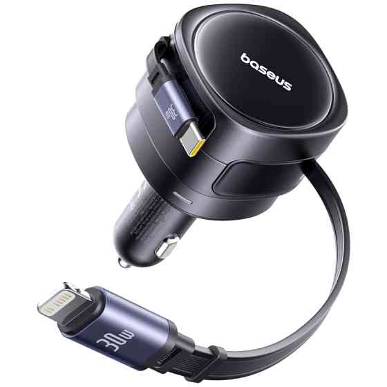 АЗУ Baseus Enjoyment Max PD60W with retractable cables (1USB-C/1L) (C00035507121) Херсон