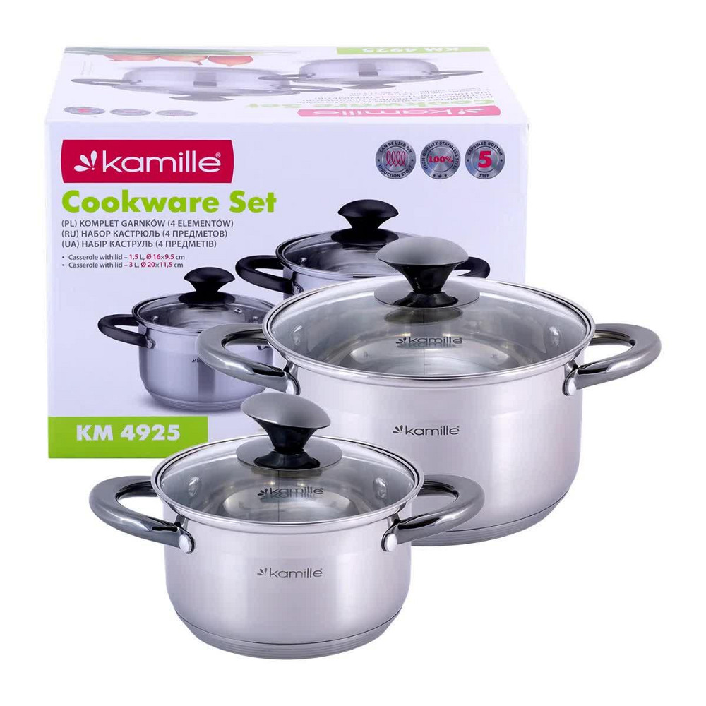 Набор Kamille Groningen из нержавеющей стали 4 предмета Одеса - зображення 2