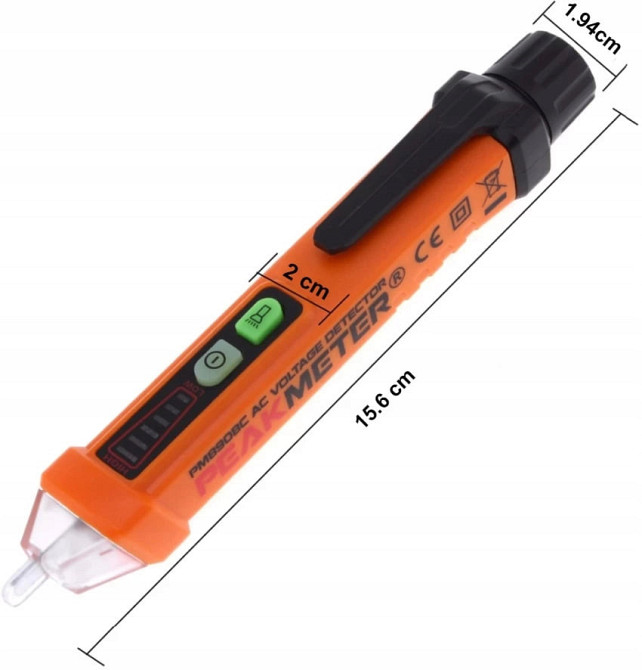 Тестер напряжения бесконтактный (12-1000V / 50/60Hz) PeakMeter PM8908C Харьков - изображение 3