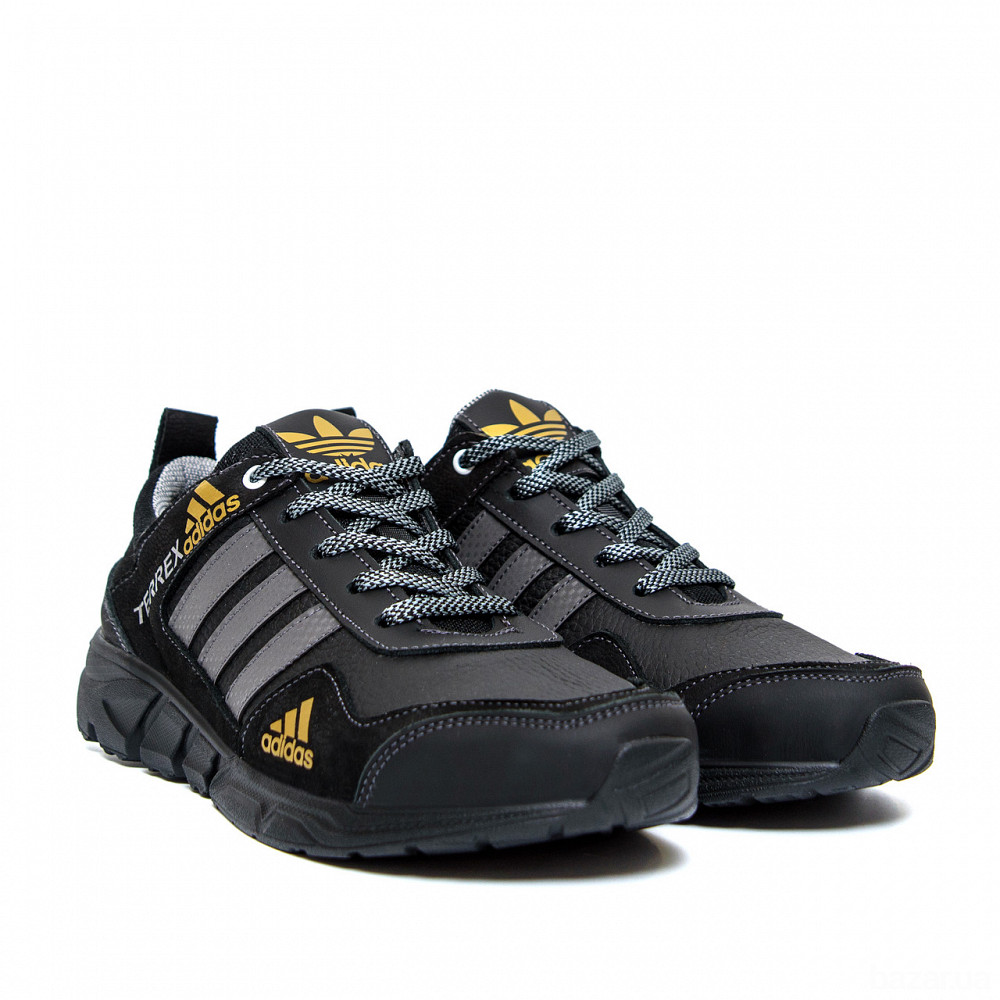 Мужские кожаные кроссовки Ads Terrex  Black Киев - изображение 3