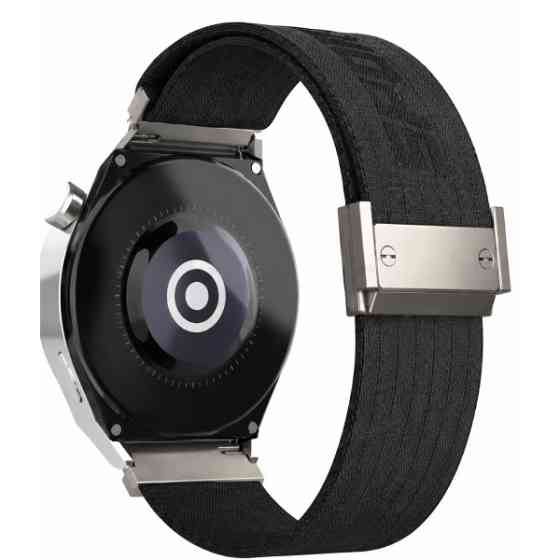 DM Ремінець Nylon Metal Lock 22 mm Універсальний Black Харків