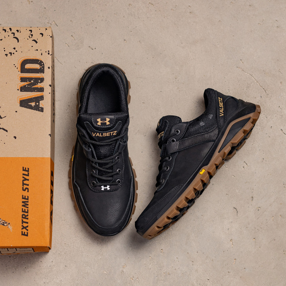 Мужские кожаные кроссовки Valsetz Black Originals Київ - зображення 7