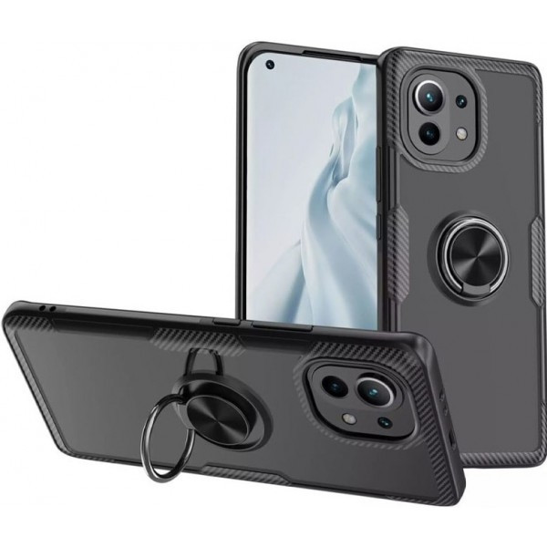 Чохол Deen Crystal Ring for Magnet для Xiaomi Mi 11 Black/безбарвний (Код товару:16777) Харків - зображення 3