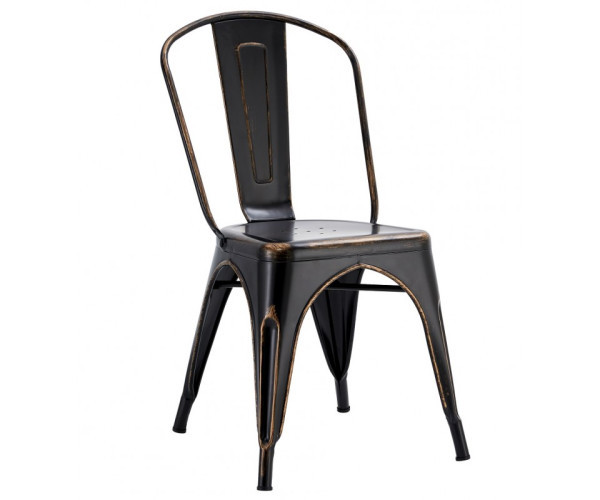 Стілець Толікс V металевий чорний вінтаж Днепр - изображение 1