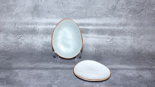 Тарілка десертна овальна SNT Mars 2112-4 16 см сіра Киев - изображение 1