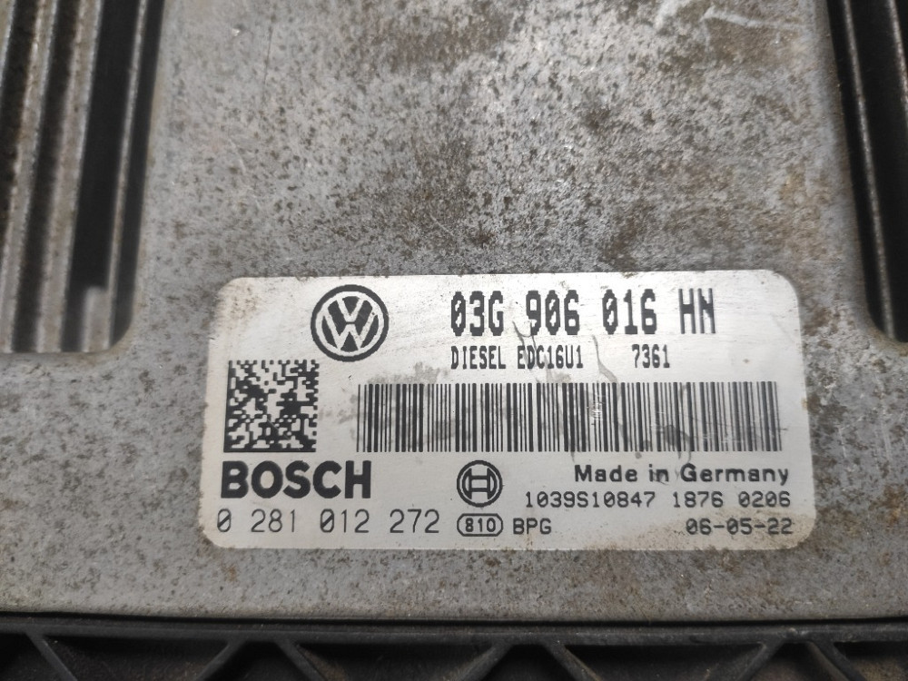ЭБУ Блок управления двигателем VW Caddy 1.9 tdi 2004-2010 (03G906016HN) Ковель - изображение 3