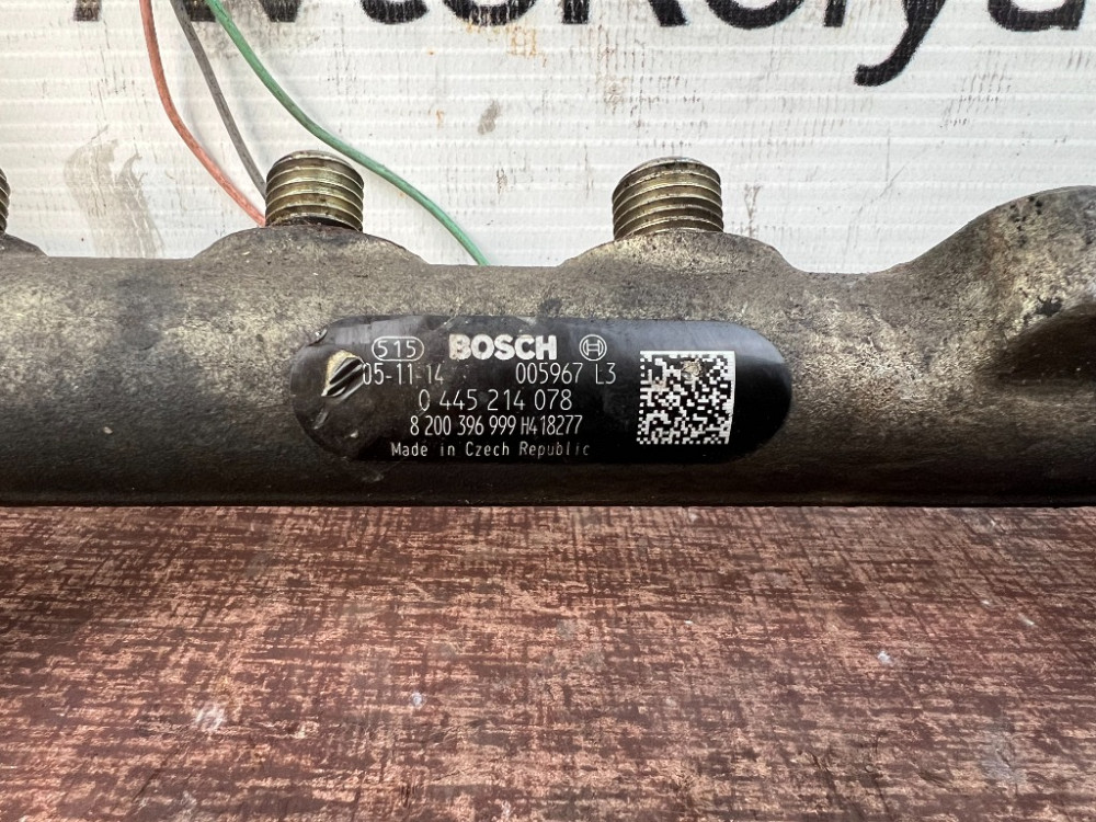 Топливная рейка (рампа форсунок) Renault Laguna II 1.9 dci 2001-2007 (0445214078) Ковель - зображення 2