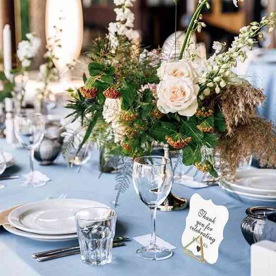 Подставка для банкетной посадочной карточки, ценникодержатель Leeseph 10шт золото Одеса