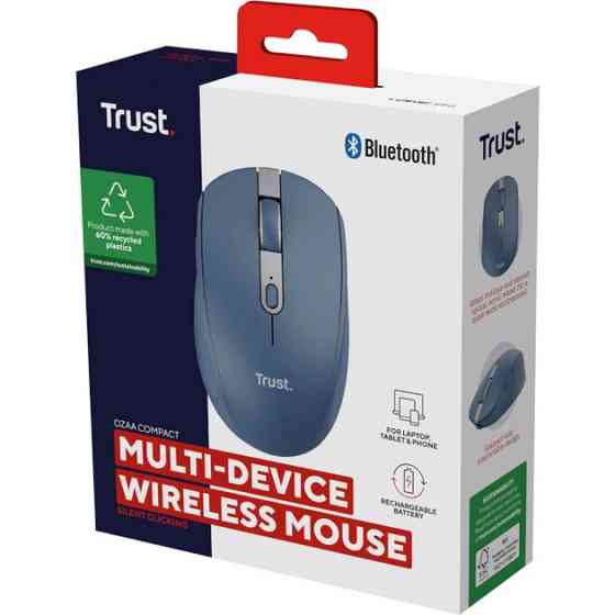 Мышь компьютерная безпроводная Trust Ozaa Compact Multi-Device Wireless Blue 24934_TRUST голубая Киев