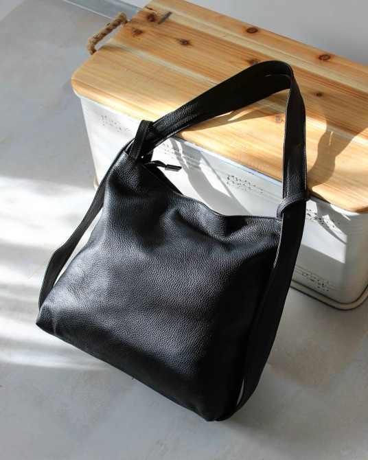 Велика сумка жіноча шкіряна Ыталыйська сумка-рюкзак трансформер чорна TS308 Киев - изображение 1