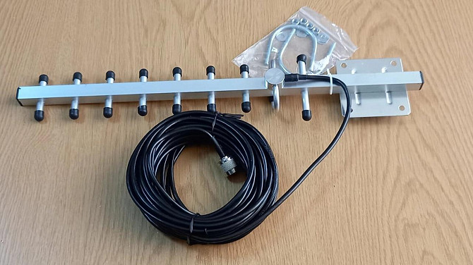 Антенна 1610-3050 МГц Yagi GJX-13 дБ, 25 Вт, 10 м кабеля RG-58U N-male (штырь) Дніпро - зображення 5