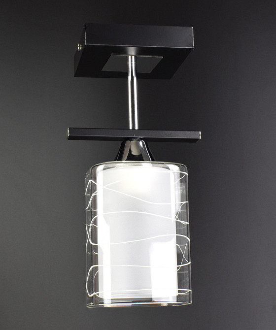 Люстра стельова на 1 лампочку 126/1P-bk Чорний 30х11х15 см. Київ - зображення 1