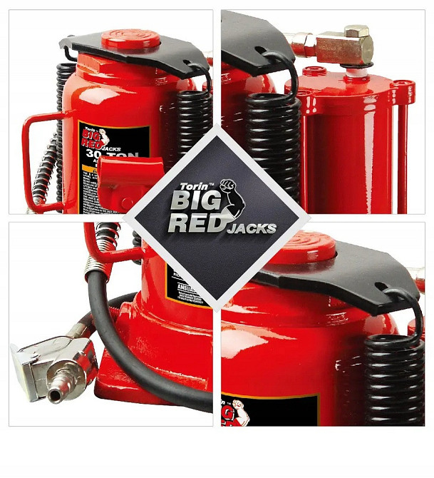 Домкрат гидравлическо-пневматический столбчатый 30 т 250–405 мм прочный TORIN TRQ30002 Харьков - изображение 3