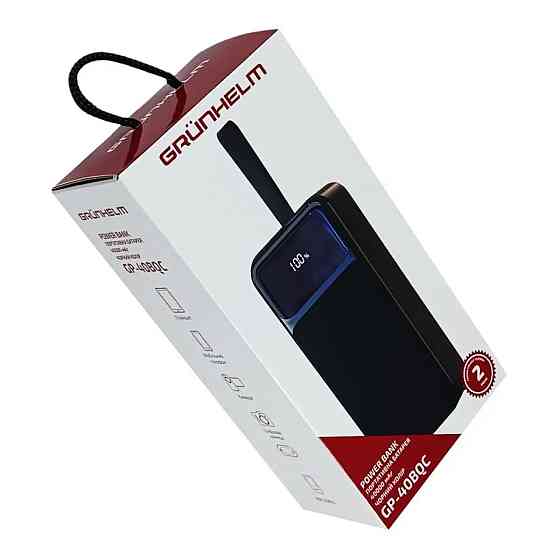 Повербанк Power bank Grunhelm GP-40BQC 40000 mAh черный Киев