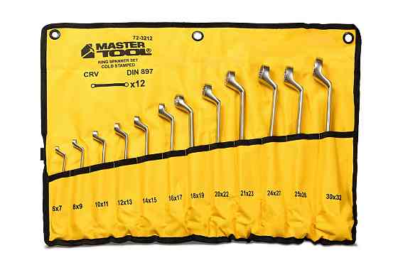 Ключи накидные MASTERTOOL COLD STAMPED набор 12 шт (6х7-30х32 мм) CrV DIN897 72-3212 Харків