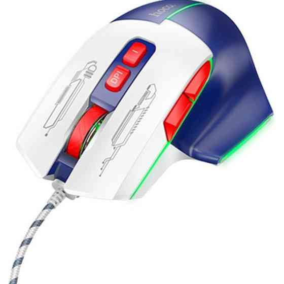 Мишка Hoco GM31 Overlord Luminous White/Blue (Код товару:40693) Харків