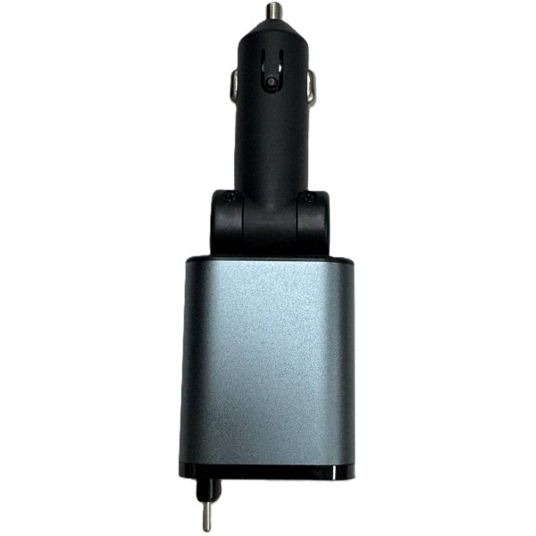 Автомобільний зарядний пристрій DM PT-47 USB+2xType-C 50W Black Харків - зображення 1