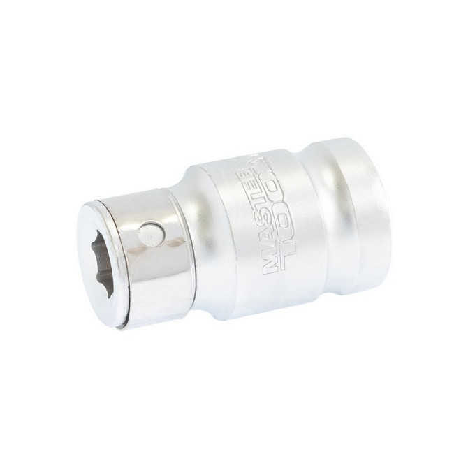 Переходник MASTERTOOL ½" квадрат - ½" шестигранник 38 мм CrV 78-0088 Харків - зображення 1