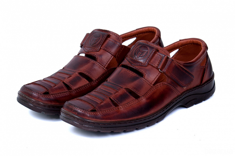 Мужские кожаные летние туфли Matador Brown Киев - изображение 5