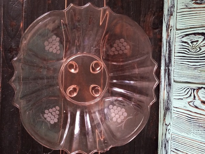 вазы фруктовницы Германия 50-х гг \розалиновое стекло\ Днепр - изображение 5