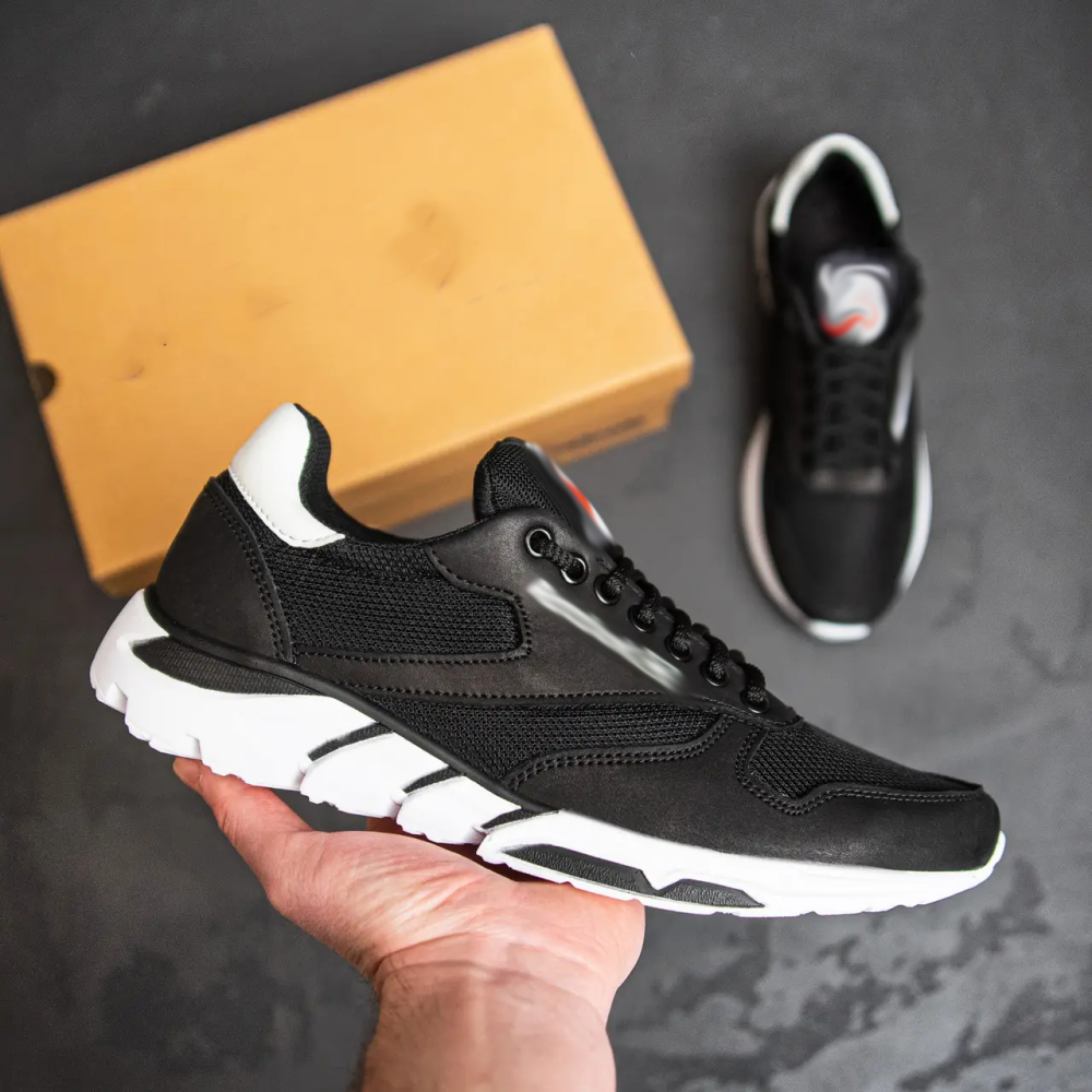 Мужские летние кроссовки сетка Classic Black Киев - изображение 8