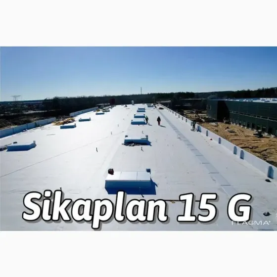 Покрівельна ПВХ мембрана Sikaplan G-12, G-15, G-18, G-20 армована Вишнёвое