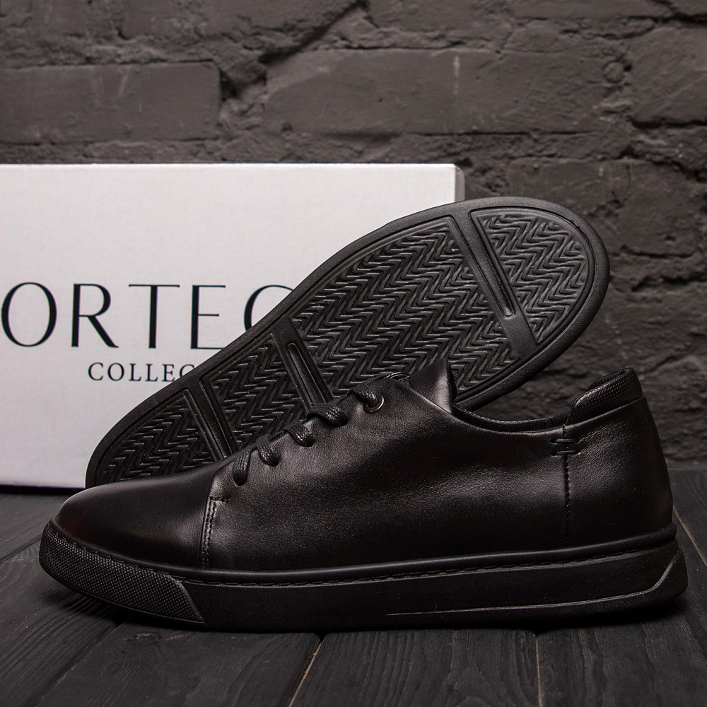 Мужские кожаные кеды ZG  Black Київ - зображення 11