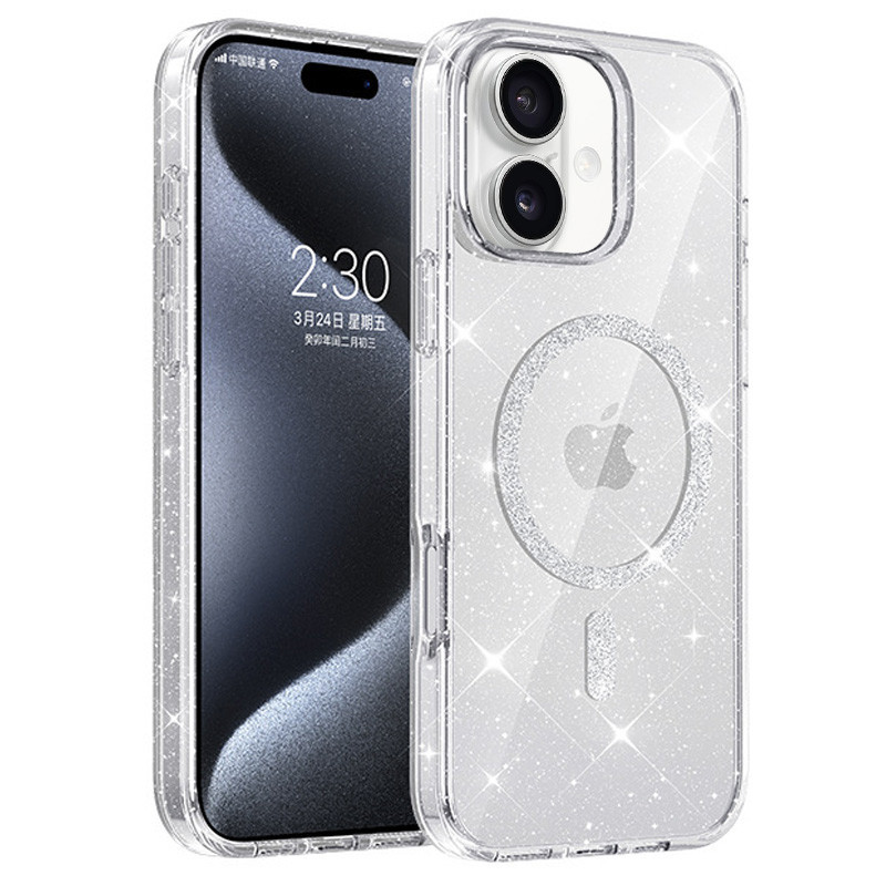 Чехол TPU Eclipse Sparkle Magnetic Fit для Apple iPhone 16 (6.1") Херсон - зображення 1