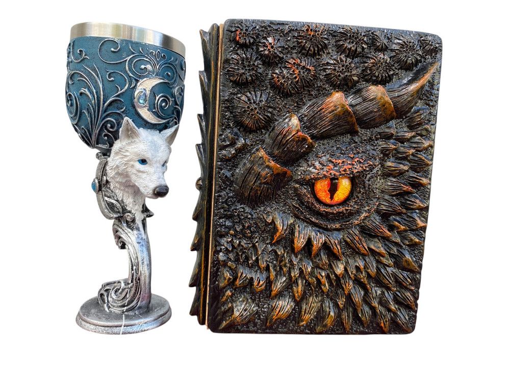 Подарочный набор Бокал 3 Волк и Блокнот 3 «Жар Сердца Дракона» Київ - зображення 1