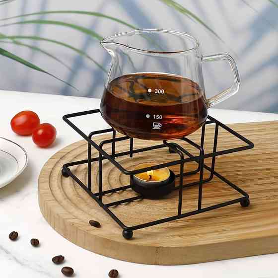Подставка-подогреватель Leeseph для чая или готовых блюд со свечей черный Одеса