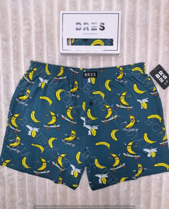 Мужские семейные трусы с принтом бананов на скейтборде "BRES" (арт. MBXK 307/01/124) Кривой Рог - изображение 1