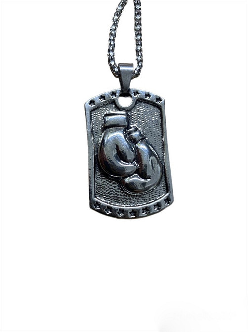 Брелок - Боксерская перчатка на ключе кулон подвеска серебристый Киев - изображение 5