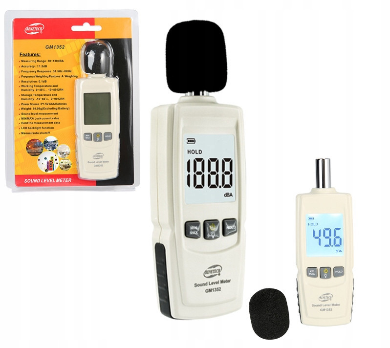 Шумомер 30-130 дБ BENETECH GM1352 Харків - зображення 7