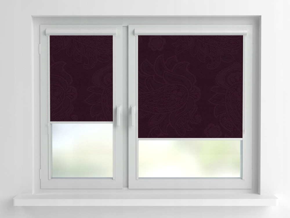 Рулонна штора Rolets Арабеска 2-2282-900 90x170 см закритого типу Темна фуксія Київ - зображення 1