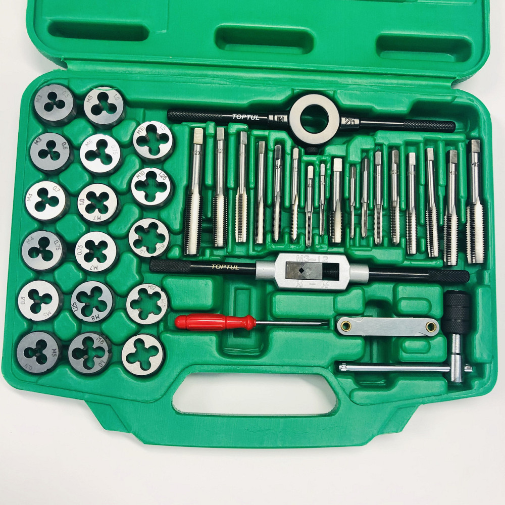 Набор резьбонарезного инструмента TOPTUL 40 ед. М3-М12 JGAI4001 Харьков - изображение 2
