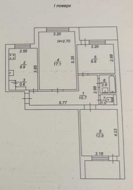 продажа 3-к квартира Киево-Святошинский, Вишневое, 80000 $ Вишневе - зображення 2