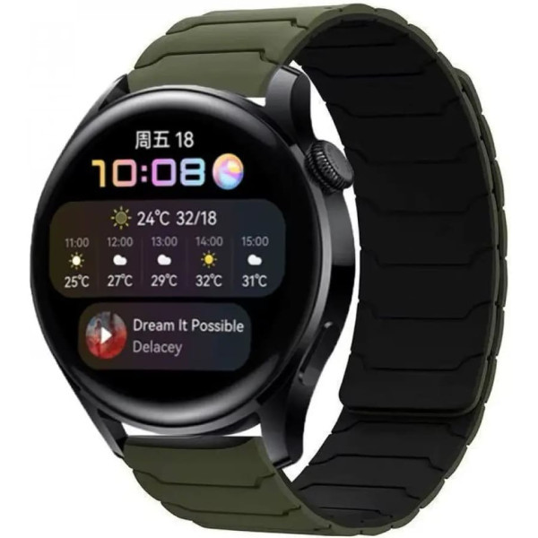 DM Ремінець Armor Magnetic Band 20 mm Універсальний Army Green/Black Харьков - изображение 1