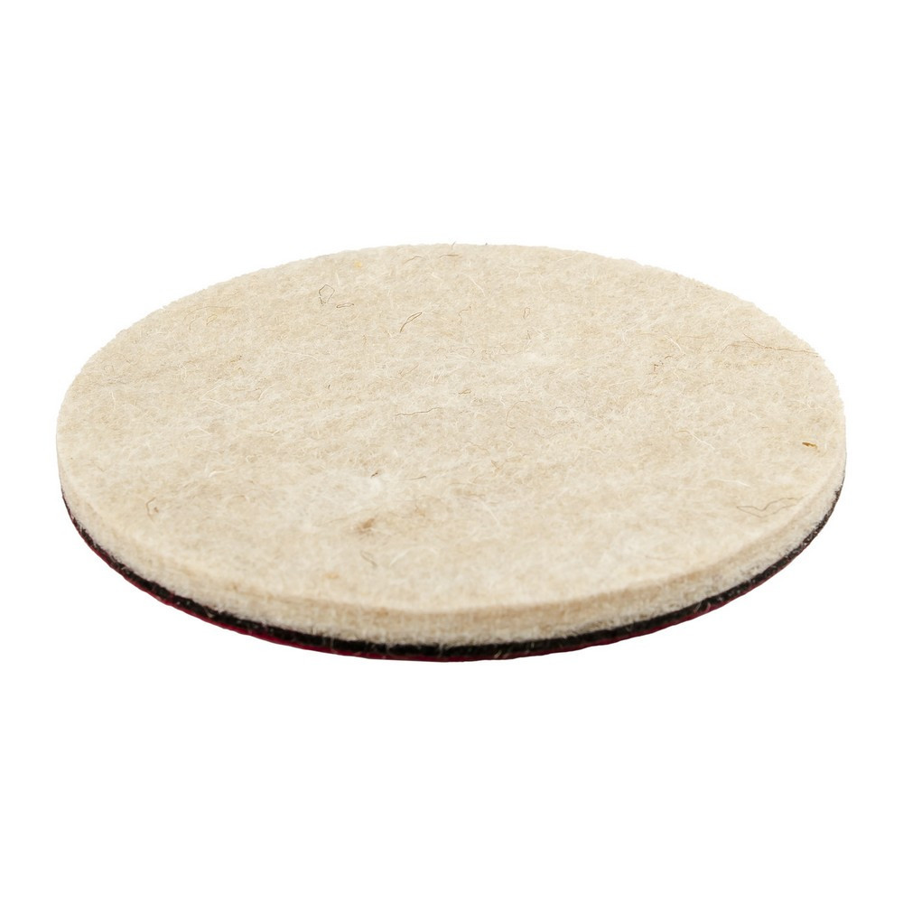 Круг полировочный MASTERTOOL на липучке из натурального войлока мягкий влагостойкий 6 мм Ø 150 мм на Харків - зображення 1