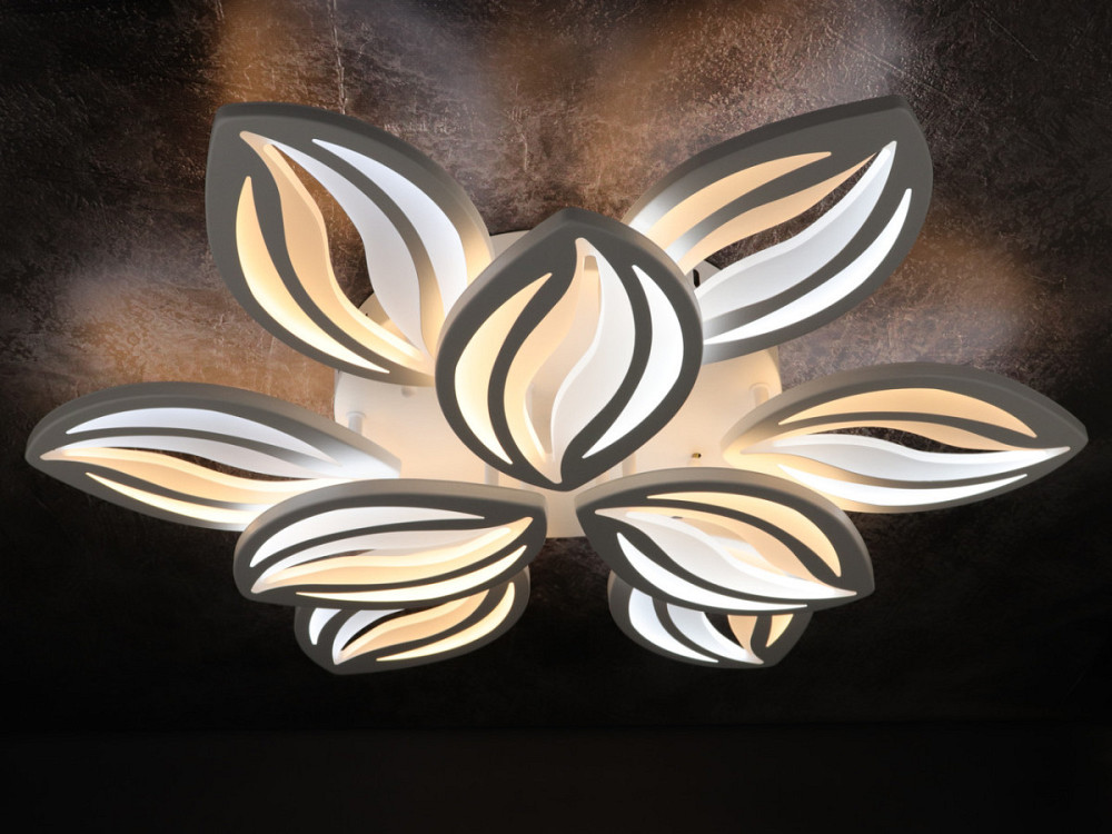 Люстра стельова LED з пультом A2325/6+3-wh Білий 10х70х70 см. Киев - изображение 1