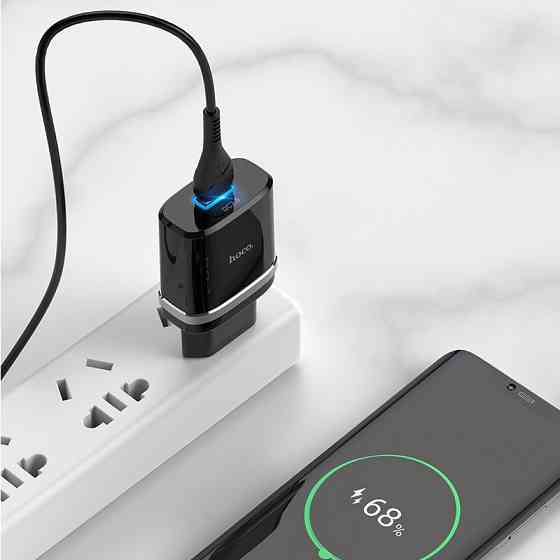 СЗУ Hoco C12Q Smart QC3.0 3A (1USB-A) + кабель USB to Type-C Херсон