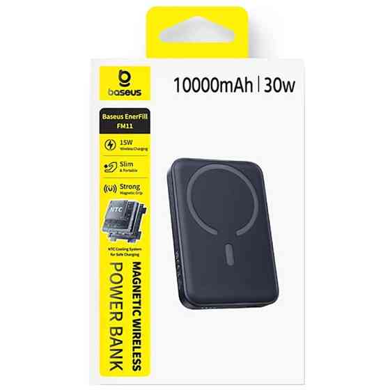 Портативное ЗУ Power Bank Baseus EnerFill FM11 30W с БЗУ 10000mAh (E00287) Херсон