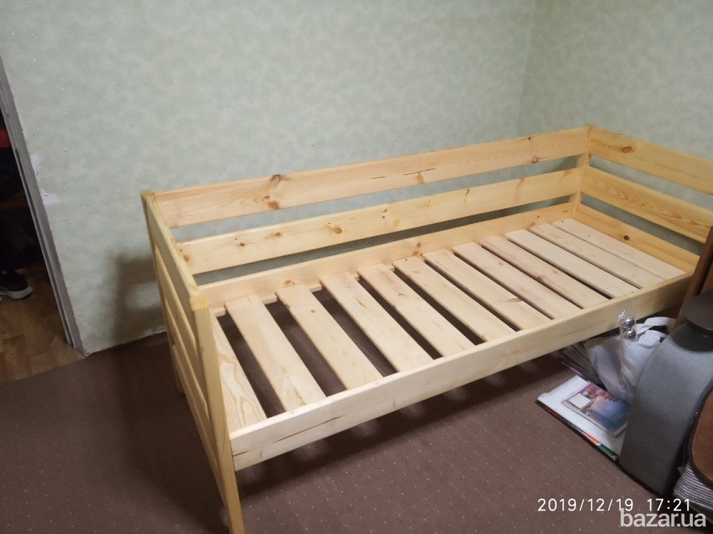 Кровать односпальная из натурального дерева 3000 грн Київ - зображення 1