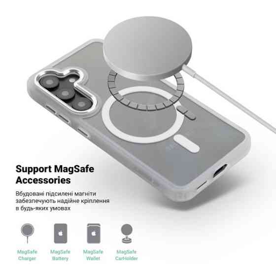 Чохол ArmorStandart Unit MagCase для Samsung S26 5G Matte Clear Silver (ARM88802) Харків